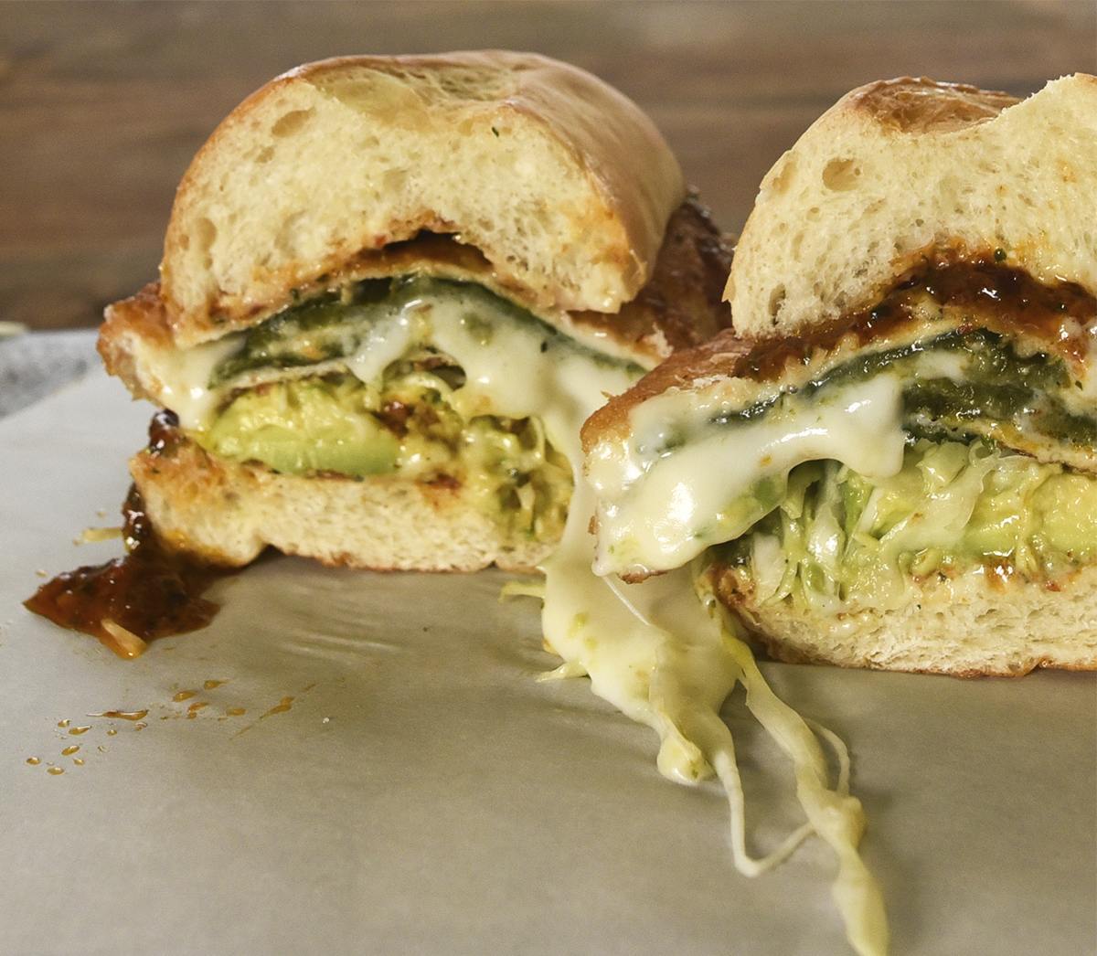 Chile Relleno Torta with Southwest Chipotle Pesto Armanino Foodservice