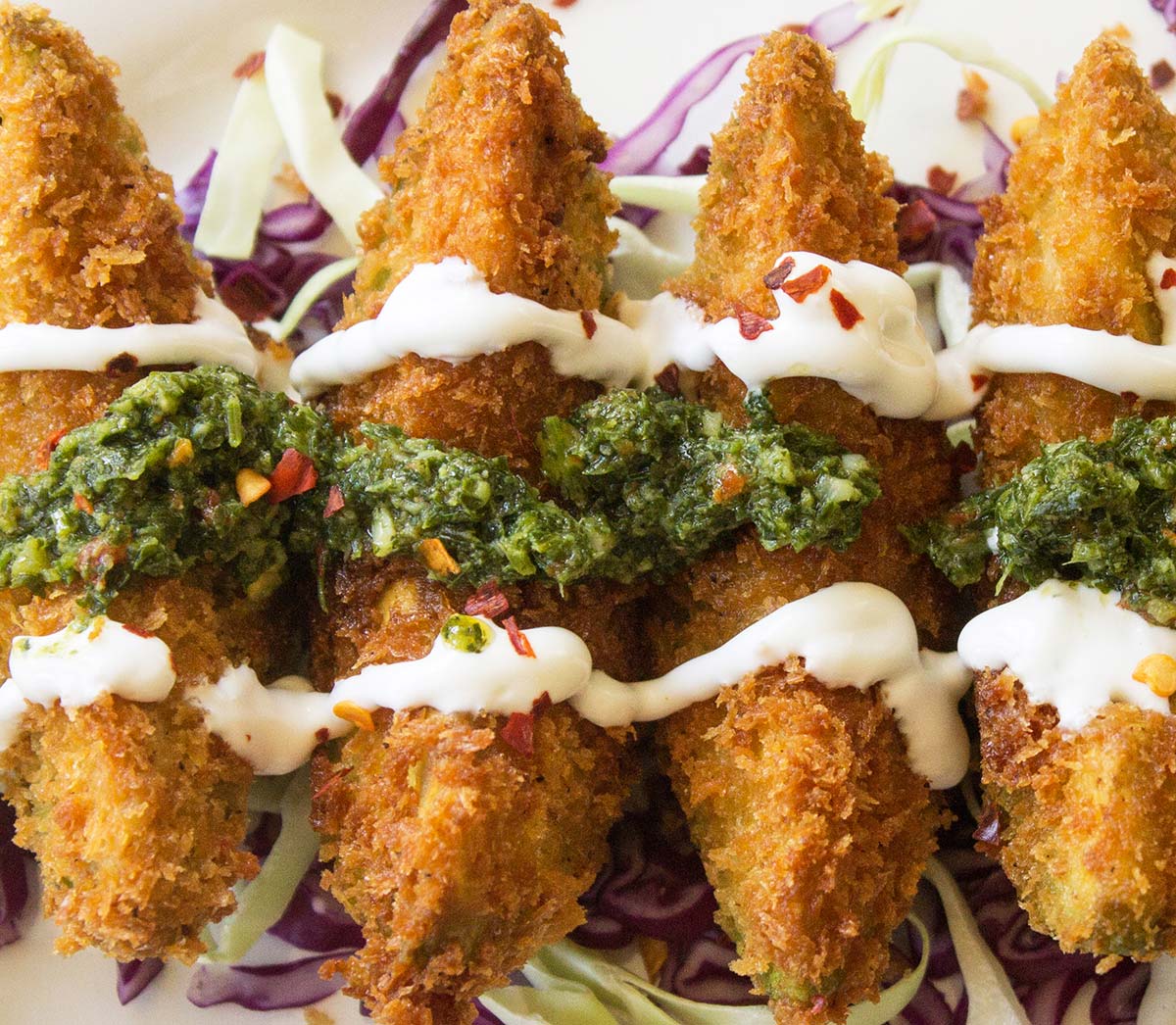 Panko Crusted Fried Avocado Wedges Armanino Foodservice