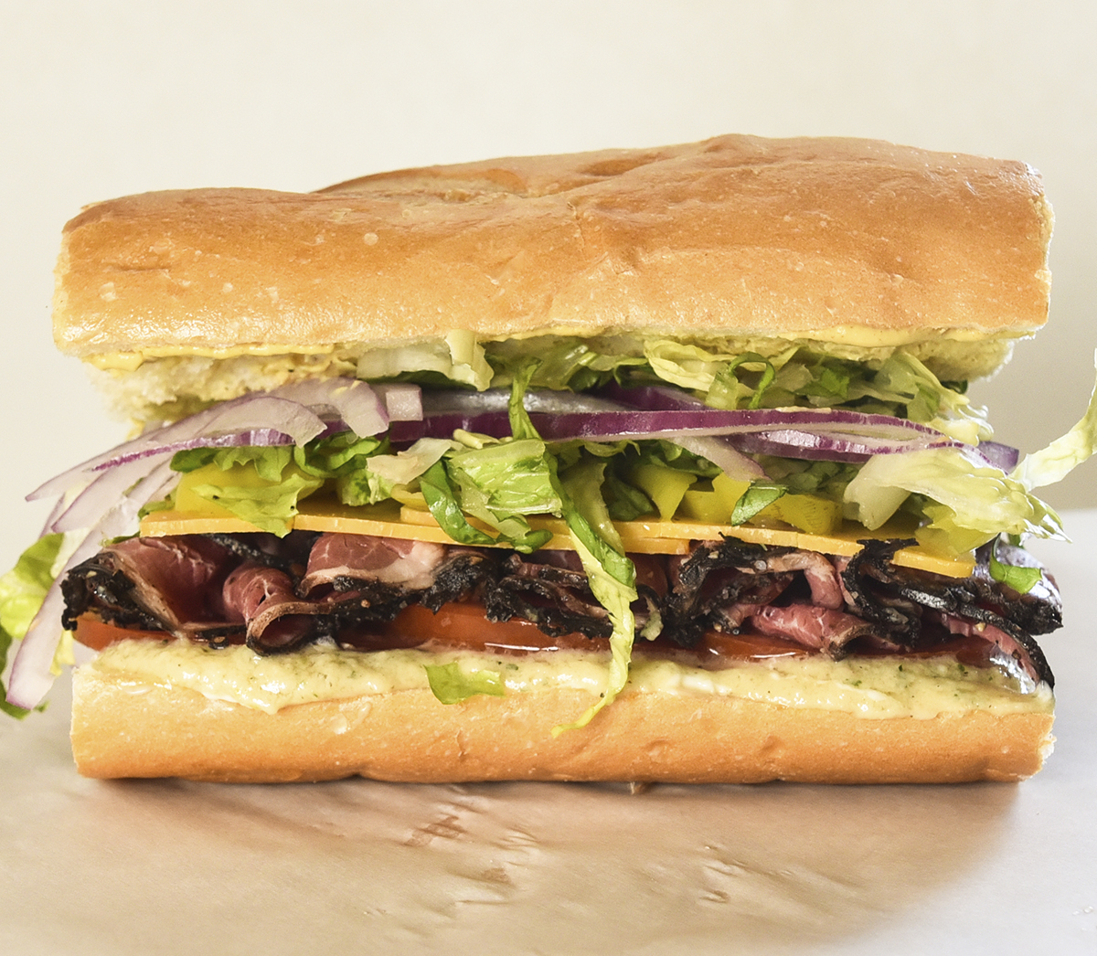 Pastrami Sub Sandwich Armanino Foodservice