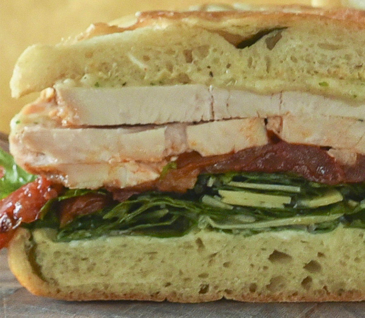 Roasted Turkey Focaccia Sandwich Armanino Foodservice